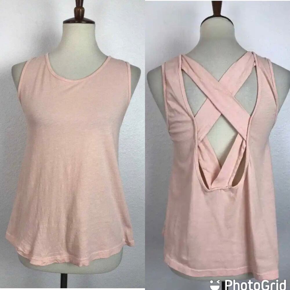 LNA Pullover Criss Cross Back Tank Top